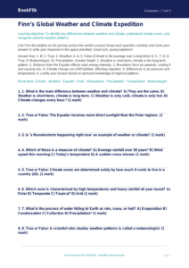 Free Weather And Climate Quiz | Year 5 Greater Depth | BookFlik
