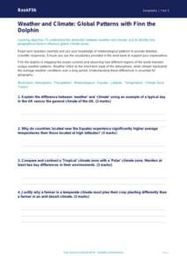 Free Weather And Climate Worksheet | Year 5 Greater Depth | BookFlik