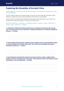 Free Ancient China Writing Frame | Year 5 Greater Depth | BookFlik