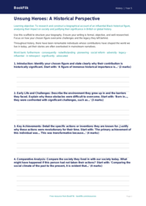 Free Black History Month Writing Frame | Year 5 Greater Depth | BookFlik