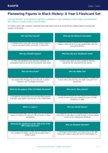 Free Black History Flashcards | Year 5 Greater Depth | BookFlik
