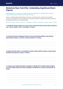 Free Black History Template | Year 5 Greater Depth | BookFlik