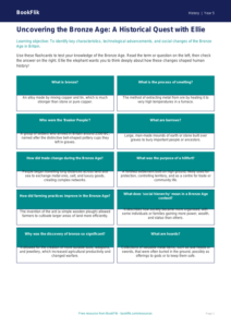 Free Bronze Age Flashcards | Year 5 Greater Depth | BookFlik