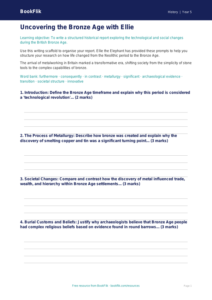 Free Bronze Age Writing Frame | Year 5 Greater Depth | BookFlik