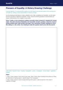 Free Civil Rights Drawing Sheet | Year 5 Greater Depth | BookFlik
