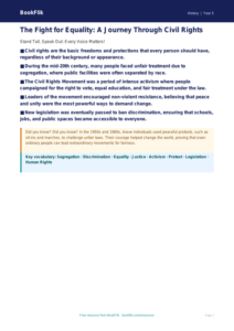 Free Civil Rights Poster | Year 5 Greater Depth | BookFlik