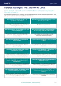 Free Florence Nightingale Flashcards | Year 5 Greater Depth | BookFlik