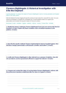 Free Florence Nightingale Template | Year 5 Greater Depth | BookFlik