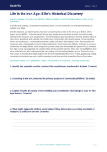 Free Iron Age Comprehension | Year 5 Greater Depth | BookFlik
