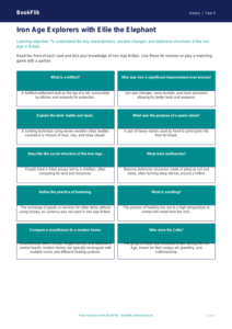Free Iron Age Flashcards | Year 5 Greater Depth | BookFlik