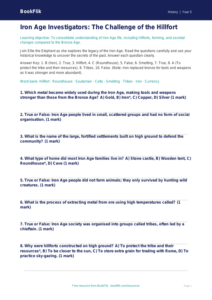 Free Iron Age Quiz | Year 5 Greater Depth | BookFlik