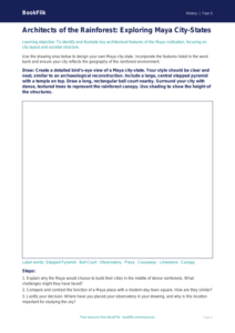 Free Maya Civilisation Drawing Sheet | Year 5 Greater Depth | BookFlik