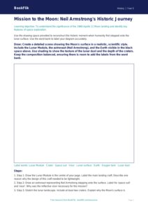 Free Neil Armstrong Drawing Sheet | Year 5 Greater Depth | BookFlik
