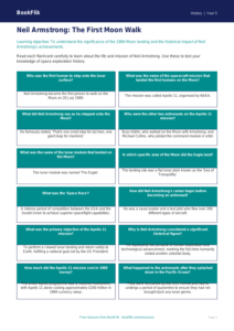 Free Neil Armstrong Flashcards | Year 5 Greater Depth | BookFlik