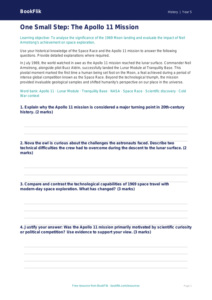 Free Neil Armstrong Worksheet | Year 5 Greater Depth | BookFlik