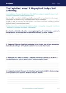 Free Neil Armstrong Writing Frame | Year 5 Greater Depth | BookFlik