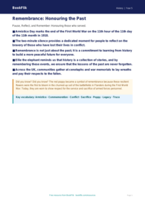 Free Remembrance Day Poster | Year 5 Greater Depth | BookFlik