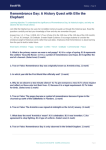 Free Remembrance Day Quiz | Year 5 Greater Depth | BookFlik