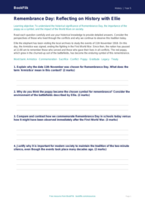 Free Remembrance Day Worksheet | Year 5 Greater Depth | BookFlik