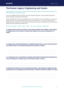 Free Romans Worksheet | Year 5 Greater Depth | BookFlik