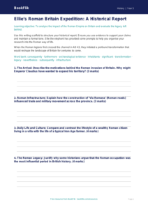 Free Romans Writing Frame | Year 5 Greater Depth | BookFlik