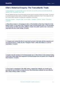 Free Slavery Activity Sheet | Year 5 Greater Depth | BookFlik