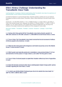 Free Slavery Quiz | Year 5 Greater Depth | BookFlik
