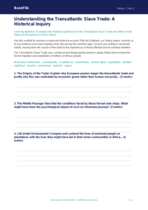 Free Slavery Writing Frame | Year 5 Greater Depth | BookFlik