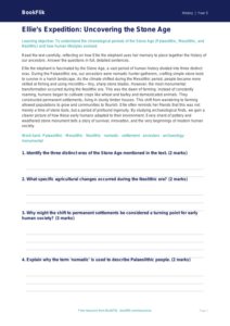 Free Stone Age Comprehension | Year 5 Greater Depth | BookFlik