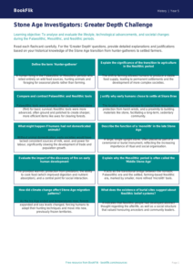 Free Stone Age Flashcards | Year 5 Greater Depth | BookFlik