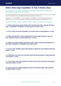 Free Stone Age Quiz | Year 5 Greater Depth | BookFlik