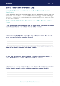 Free Tudors Activity Sheet | Year 5 Greater Depth | BookFlik