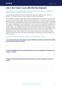 Free Tudors Comprehension | Year 5 Greater Depth | BookFlik
