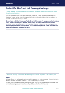 Free Tudors Drawing Sheet | Year 5 Greater Depth | BookFlik