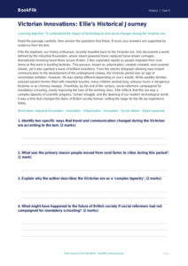 Free Victorians Comprehension | Year 5 Greater Depth | BookFlik