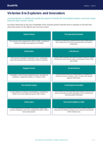 Free Victorians Flashcards | Year 5 Greater Depth | BookFlik