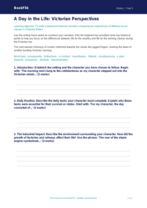 Free Victorians Writing Frame | Year 5 Greater Depth | BookFlik