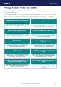 Free Vikings Flashcards | Year 5 Greater Depth | BookFlik