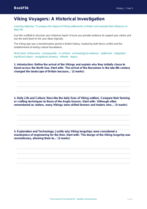 Free Vikings Writing Frame | Year 5 Greater Depth | BookFlik