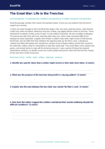 Free Ww1 Comprehension | Year 5 Greater Depth | BookFlik