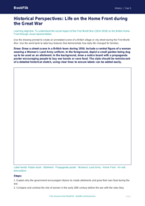 Free Ww1 Drawing Sheet | Year 5 Greater Depth | BookFlik