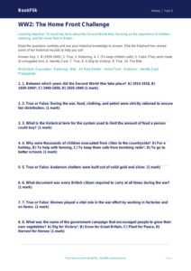 Free WW2 Quiz | Year 5 Greater Depth | BookFlik