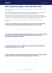 Free WW2 Worksheet | Year 5 Greater Depth | BookFlik