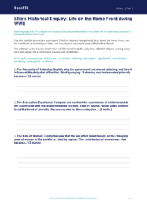Free Ww2 Writing Frame | Year 5 Greater Depth | BookFlik