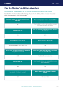 Free Addition Flashcards | Year 3 Core | BookFlik
