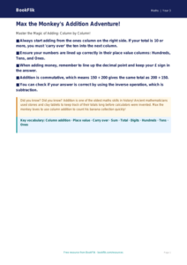 Free Addition Poster | Year 3 Core | BookFlik