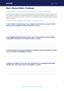 Free Addition Template | Year 3 Core | BookFlik