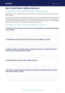 Free Addition Track Sheet | Year 3 Core | BookFlik