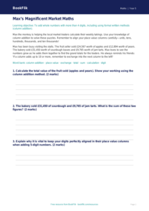 Free Addition Track Sheet | Year 5 Greater Depth | BookFlik