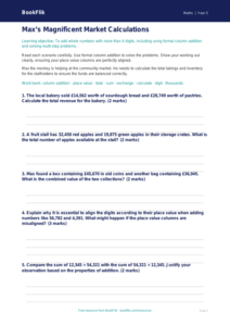 Free Addition Worksheet | Year 5 Greater Depth | BookFlik